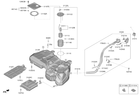 2026 Kia Sportage SENDER ASSY-FUEL PUM Diagram for 94460N9000