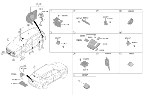2026 Kia Sportage Air Bag Control Module Assembly Diagram for 95910P1920