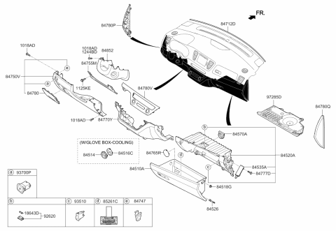 2020 Kia Sedona Crash Pad Diagram 2