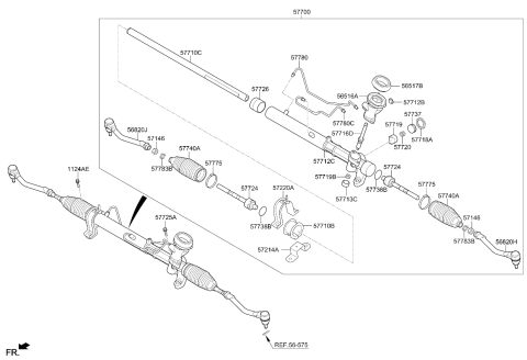 2019 Kia Sedona Gear & Linkage Assembly Diagram for 57700A9250