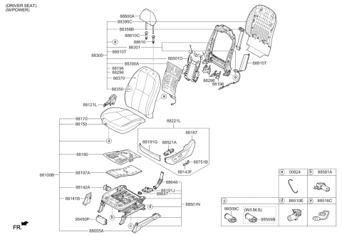 2020 Kia Sedona Front Seat Cushion Heater Diagram for 88190A9020