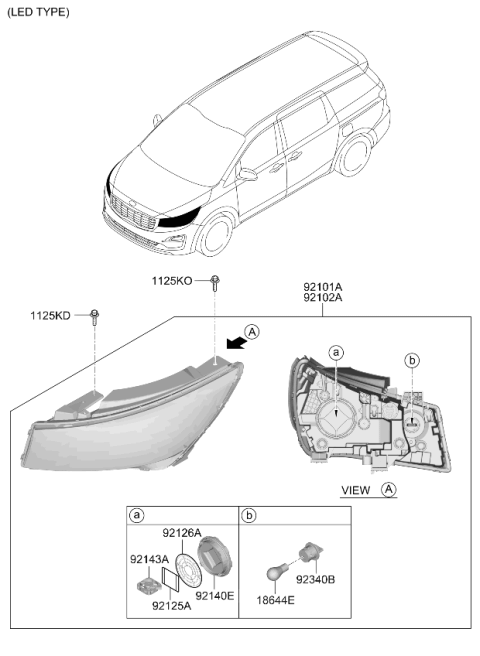 2020 Kia Sedona Head Lamp Diagram 2