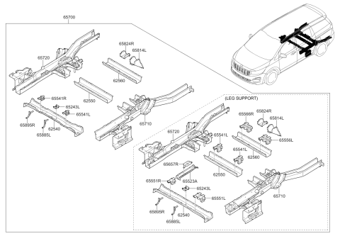 2019 Kia Sedona Floor Panel Diagram 4