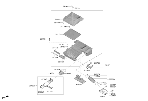 2020 Kia Niro Hose Clamp Diagram for 1471165006B