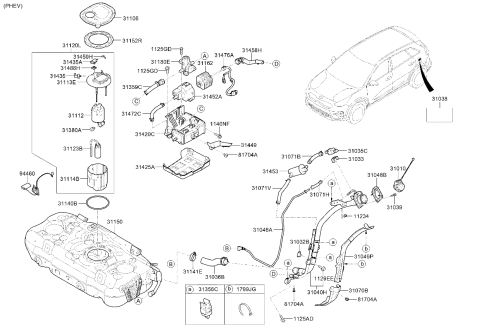 2021 Kia Niro Pac K Diagram for 31459G2650