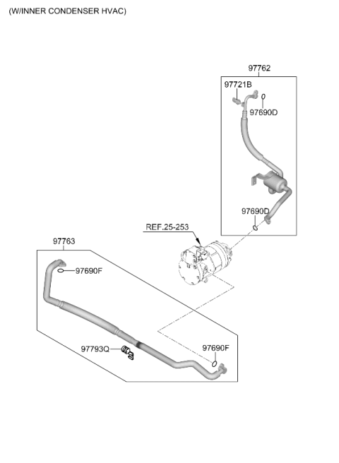 2019 Kia Niro EV Air Condition System-Cooler Line Diagram 2