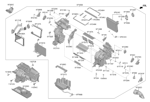 2022 Kia Niro EV Bracket-Heater Pipe,No1 Diagram for 97323E4000