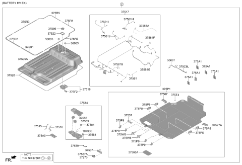 2020 Kia Niro EV Relay-High Voltage P Diagram for 37584K4500