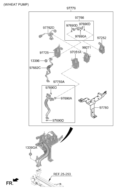 2022 Kia Niro EV Suction Tube Assembly Diagram for 97776Q4500