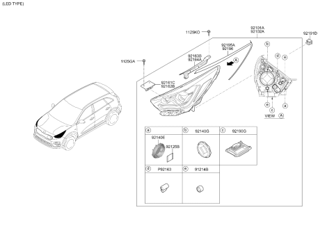 2019 Kia Niro EV Head Lamp Diagram 2