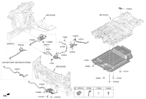 2020 Kia Niro EV Heater Assembly-Electric Diagram for 375V2Q4000