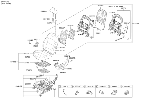 2021 Kia Niro EV Front Side Air Bag Module Diagram for 88910G5000