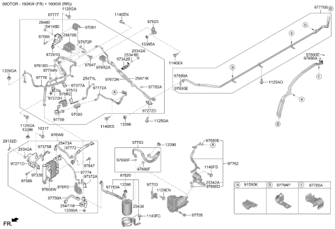 2026 Kia EV9 Air Condition System-Cooler Line Diagram 2