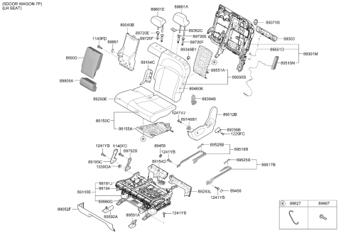 2025 Kia EV9 2ND Seat Diagram 2