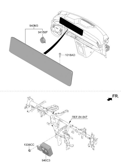 2026 Kia EV9 SPEAKER ASSY-CLUSTER Diagram for 94150DO000