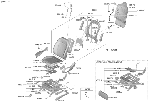 2026 Kia EV9 Front Seat Diagram 2