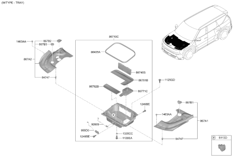 2025 Kia EV9 Front Trunk Diagram 2
