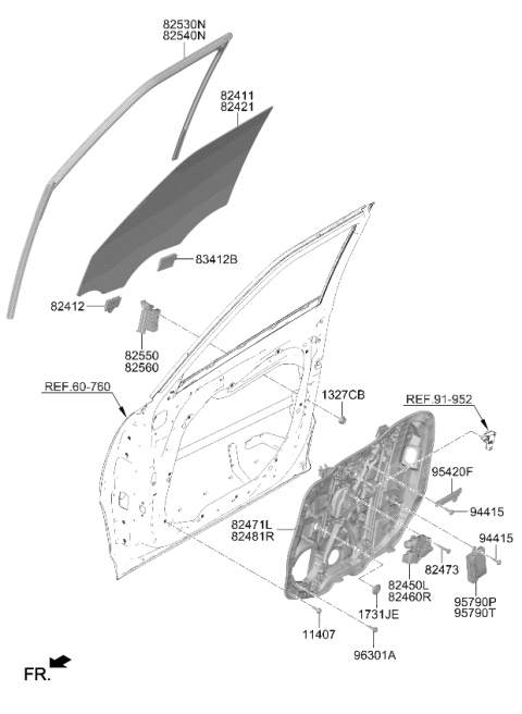 2026 Kia EV9 UNIT ASSY-SIDE BODY Diagram for 95790DO000