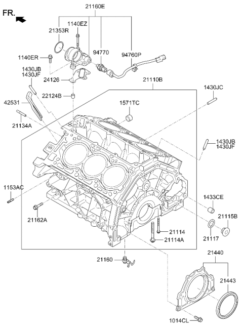 2023 Kia Stinger Cylinder Block Diagram 2