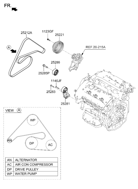 2023 Kia Stinger Coolant Pump Diagram 2