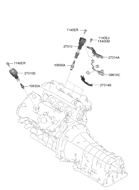 2023 Kia Stinger Spark Plug & Cable Diagram 2