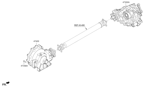 2023 Kia Stinger Transfer Assy Diagram 2