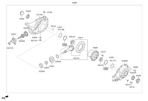 2023 Kia Stinger Oil Seal Diagram for 530503C021