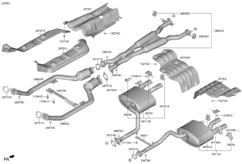 2023 Kia Stinger Muffler & Exhaust Pipe Diagram 2