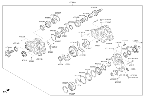 2023 Kia Stinger Transfer Assy Diagram 6