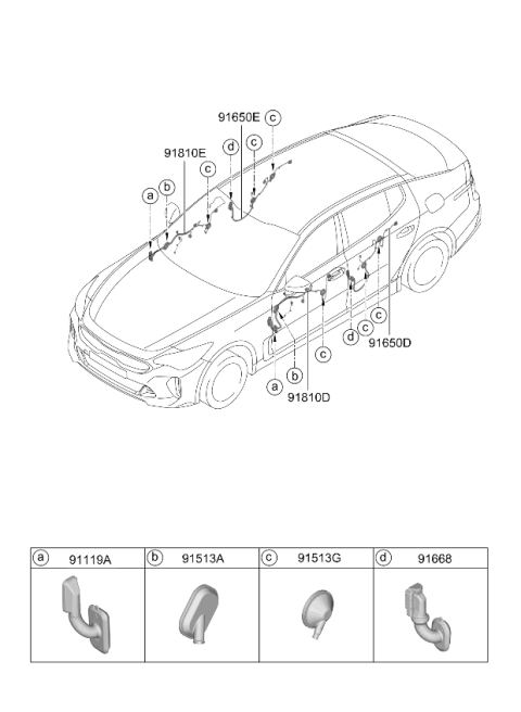 2022 Kia Stinger Grommet Diagram for 91981J5010