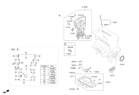 2021 Kia Seltos Belt Cover & Oil Pan Diagram 2