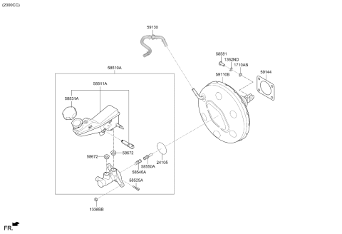 2021 Kia Seltos Brake Master Cylinder & Booster Diagram 2