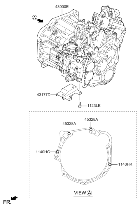 2021 Kia Seltos Transmission Assembly-Dc Diagram for 430F02D008