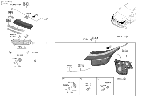 2021 Kia Seltos Bulb Diagram for 1864421058S