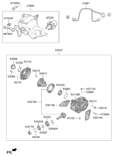 2021 Kia Seltos Nut-Pinion Lock Diagram for 530623B500