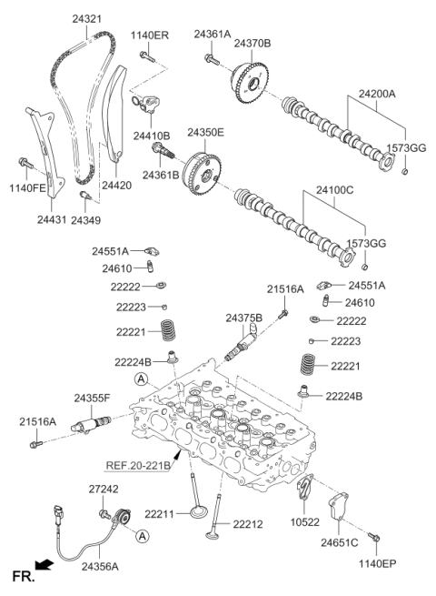 2021 Kia Seltos Camshaft & Valve Diagram 2