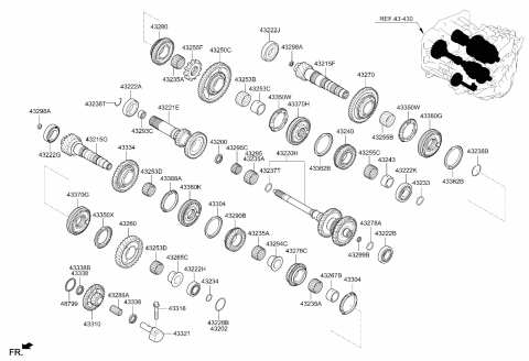 2023 Kia Seltos Needle Roller Bearing Diagram for 4323539060