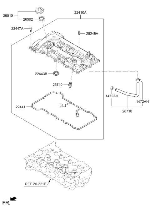2021 Kia Seltos Rocker Cover Diagram 2