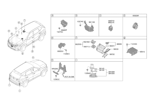 2022 Kia Seltos Smartke Antenna Assembly Diagram for 95460L1100