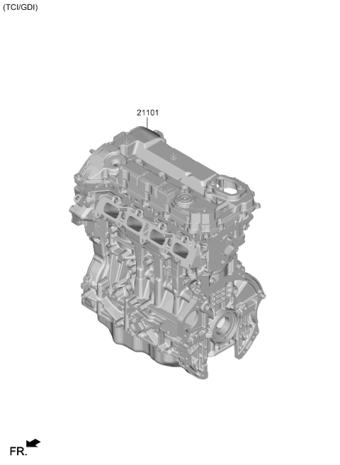 2023 Kia Sorento Gas Sub Engine Assy Diagram 2