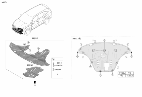 2022 Kia Sorento Gas Under Cover Diagram 2