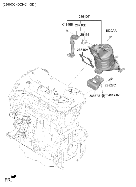 2022 Kia Sorento Gas Exhaust Manifold Diagram 2