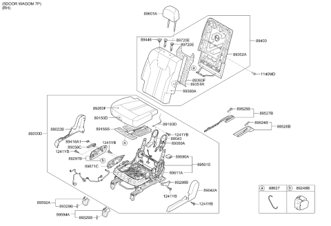 2022 Kia Sorento Gas 2ND Seat Diagram 3