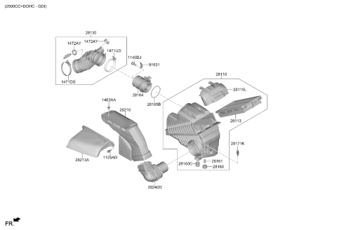 2022 Kia Sorento Gas Air Cleaner Diagram 2