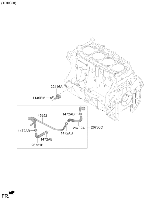 2022 Kia Sorento Gas Rocker Cover Diagram 4