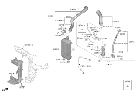 2022 Kia Sorento Hose&Pipe Assembly-I/C I Diagram for 282722S310