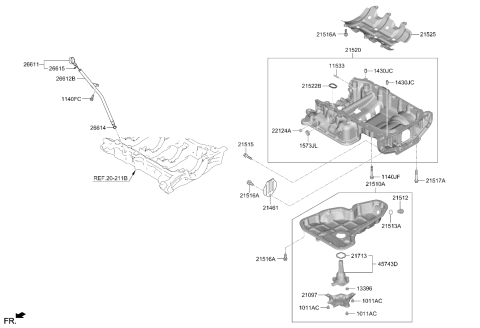 2026 Kia Carnival Gas Belt Cover & Oil Pan Diagram 2