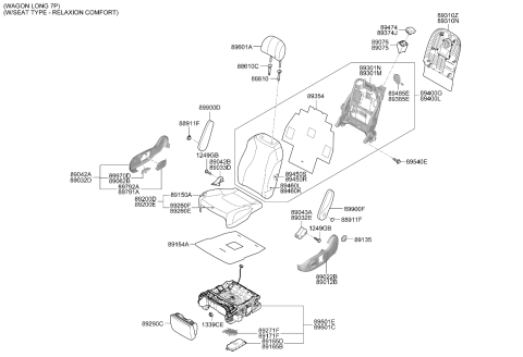 2026 Kia Carnival Gas 2ND Seat Diagram 3