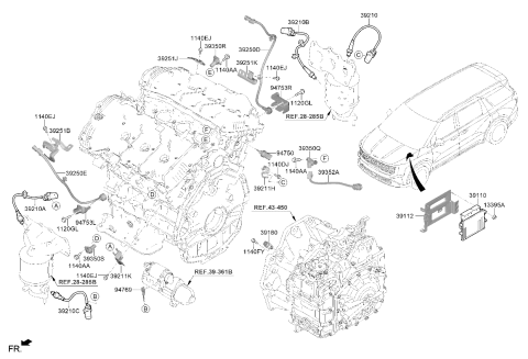 2026 Kia Carnival Electronic Control Unit Diagram for 391103N836