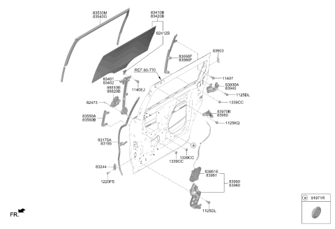 2026 Kia Carnival GRIP ASSY-FRONT DOOR Diagram for 82412CG000